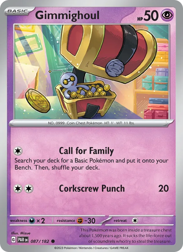 Gimmighoul - Paradox Rift Pokemon Card