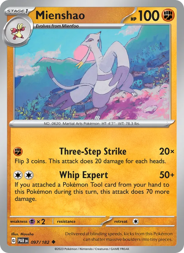 Mienshao - Paradox Rift Pokemon Card