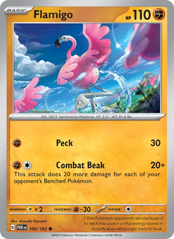 Flamigo - Paradox Rift Pokemon Card