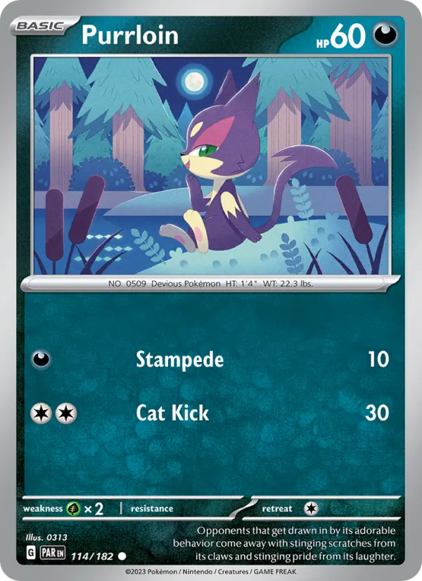 Purrloin - Paradox Rift Pokemon Card