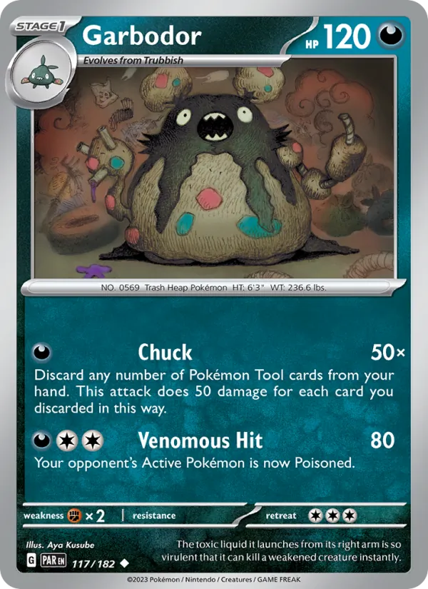 Garbodor - Paradox Rift Pokemon Card