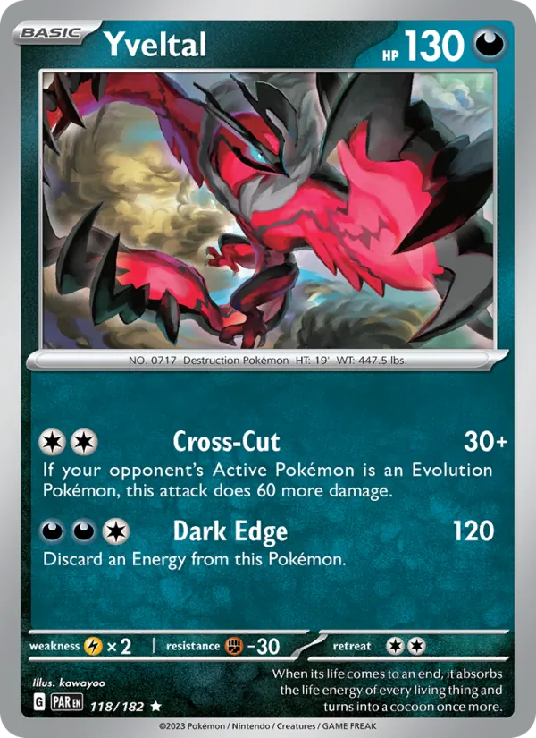 Yveltal - Paradox Rift Pokemon Card