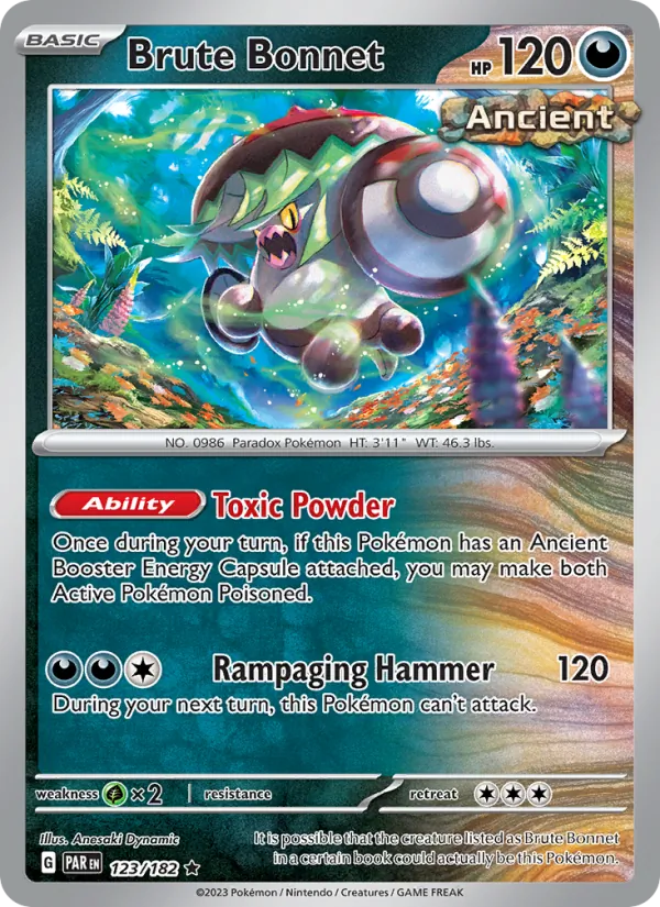 Brute Bonnet - Paradox Rift Pokemon Card