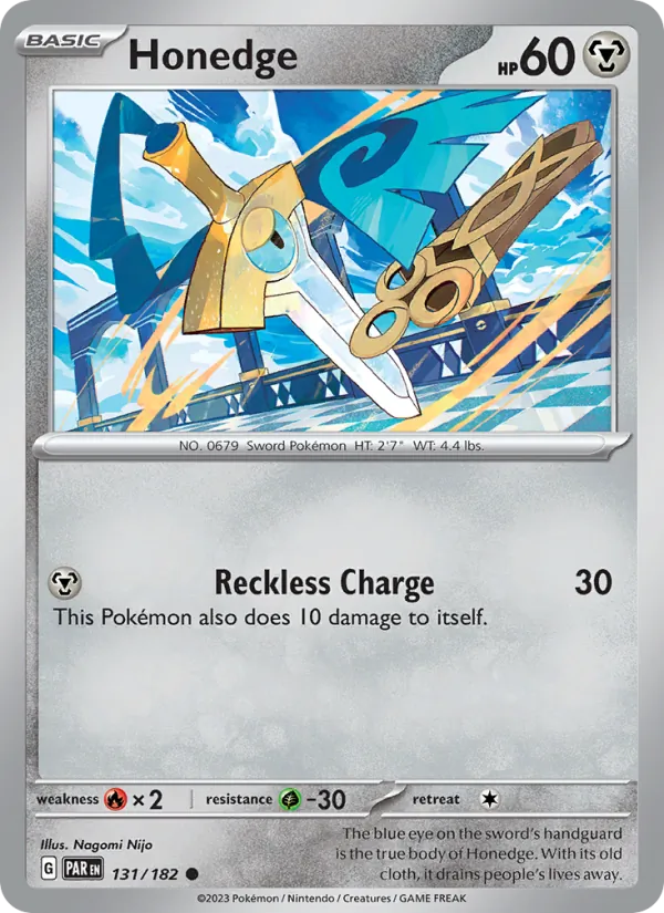 Honedge - Paradox Rift Pokemon Card