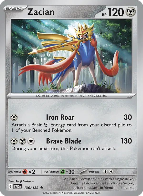 Zacian - Paradox Rift Pokemon Card