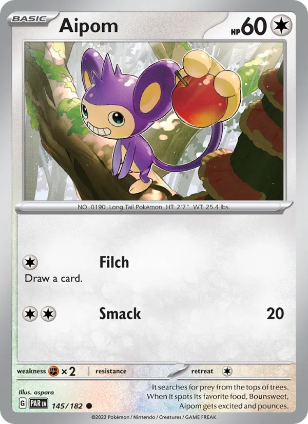 Aipom - Paradox Rift Pokemon Card