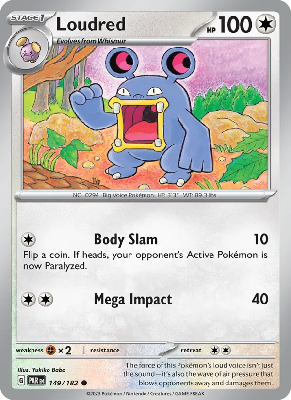 Loudred - Paradox Rift Pokemon Card