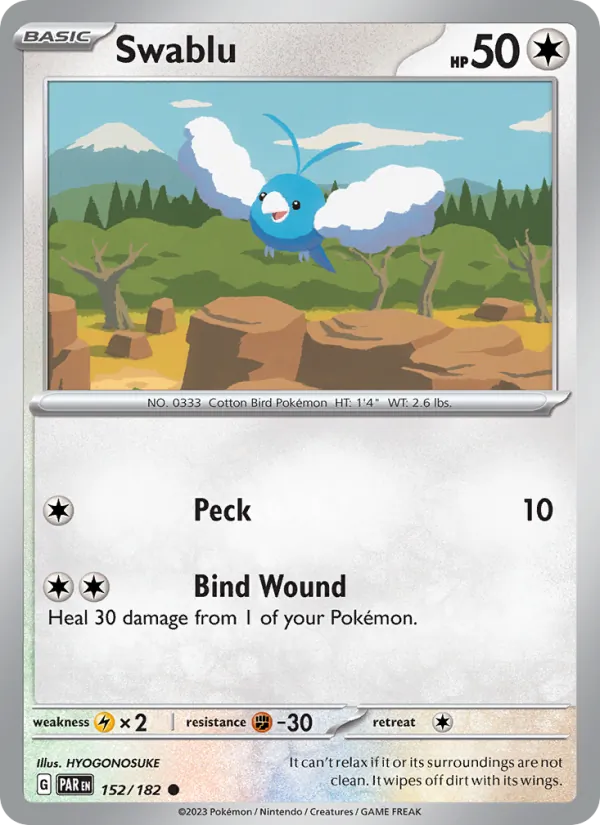 Swablu - Paradox Rift Pokemon Card