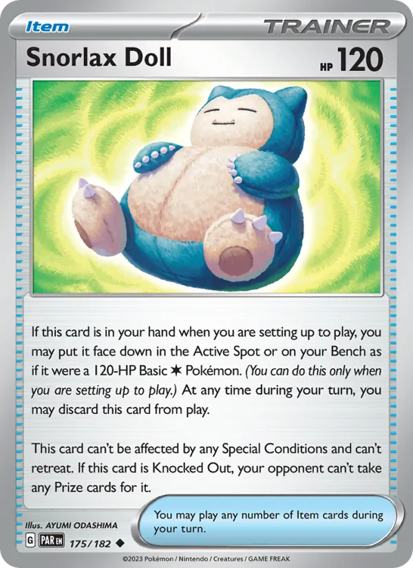 Snorlax Doll - Paradox Rift Pokemon Card