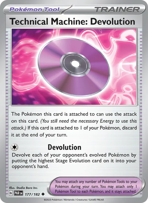 Technical Machine: Devolution - Paradox Rift Pokemon Card