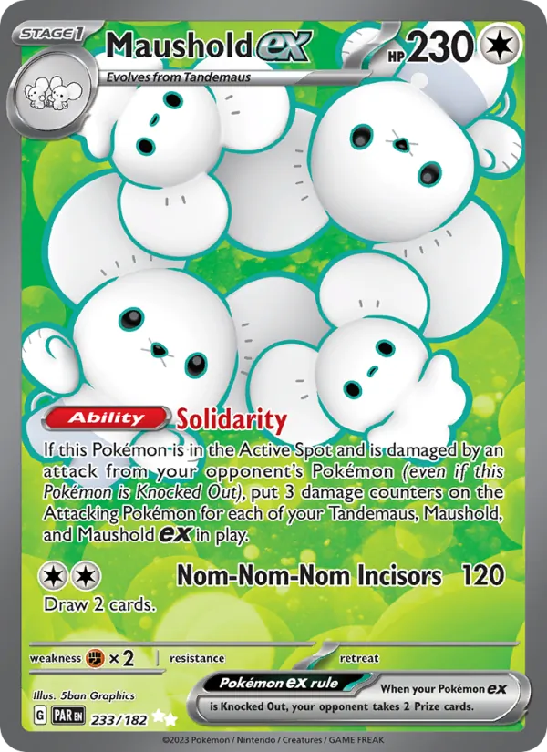 Maushold ex - Paradox Rift Pokemon Card