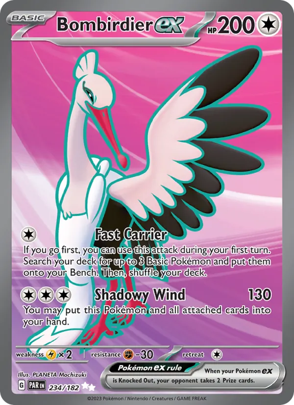 Bombirdier ex - Paradox Rift Pokemon Card