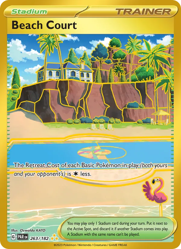 Beach Court - Paradox Rift Pokemon Card