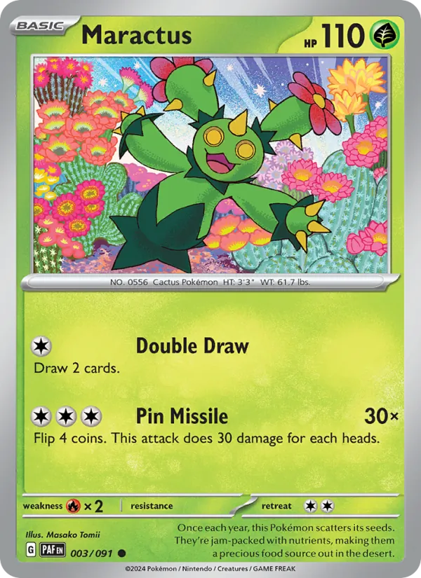 Maractus - Paldean Fates Pokemon Card