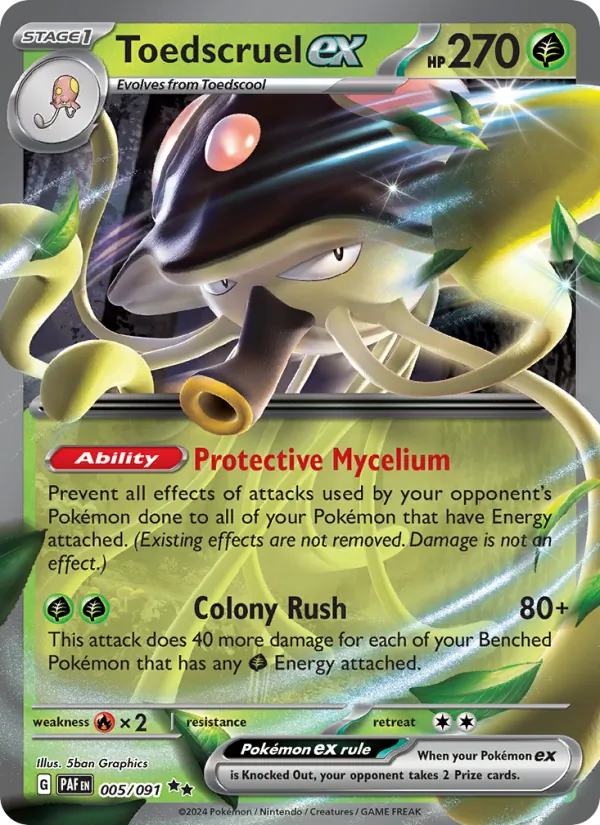 Toedscruel ex - Paldean Fates Pokemon Card