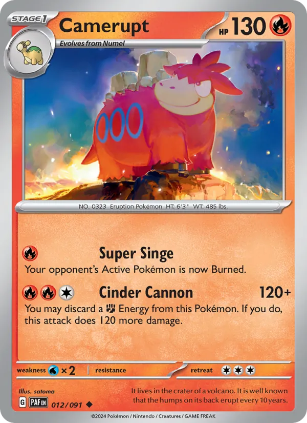 Camerupt - Paldean Fates Pokemon Card