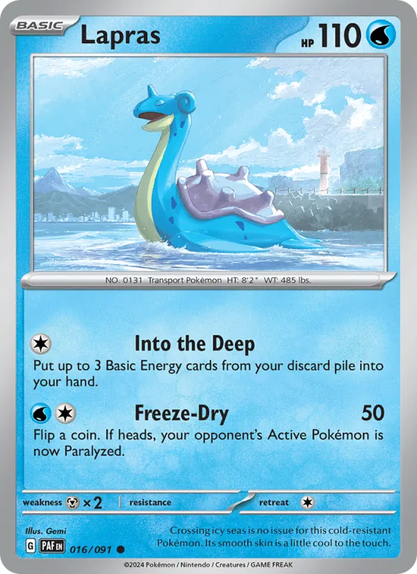 Lapras - Paldean Fates Pokemon Card