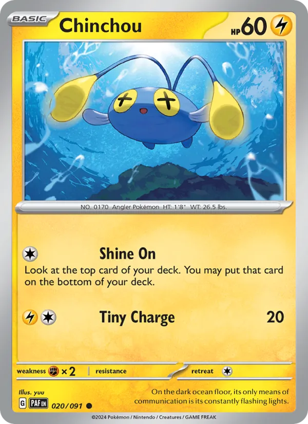 Chinchou - Paldean Fates Pokemon Card