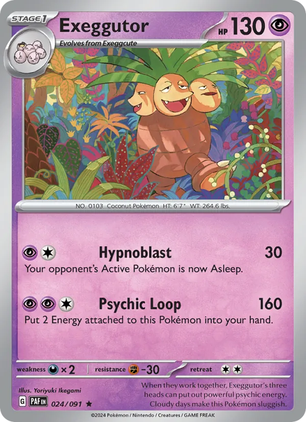 Exeggutor - Paldean Fates Pokemon Card