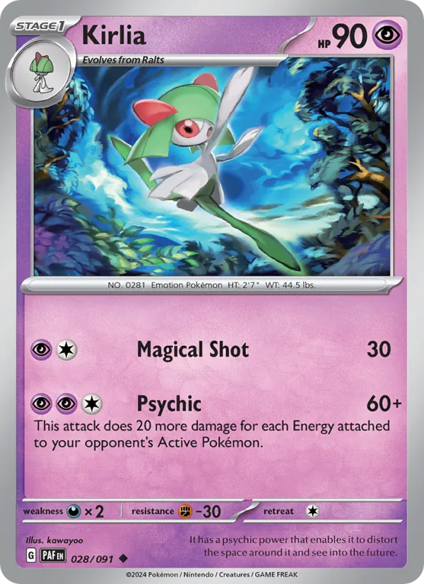 Kirlia - Paldean Fates Pokemon Card