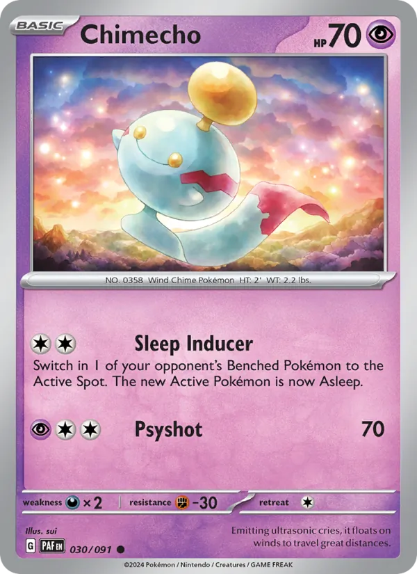 Chimecho - Paldean Fates Pokemon Card