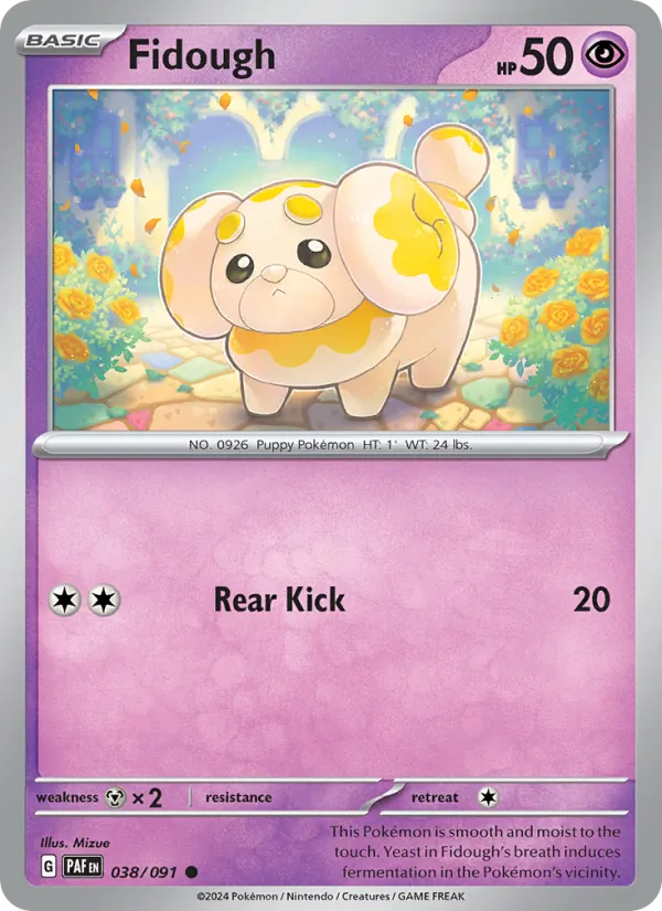 Fidough - Paldean Fates Pokemon Card
