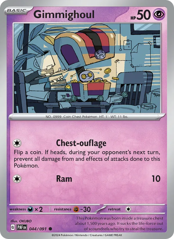 Gimmighoul - Paldean Fates Pokemon Card