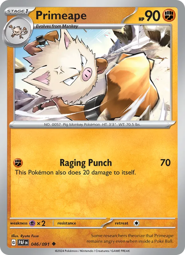 Primeape - Paldean Fates Pokemon Card