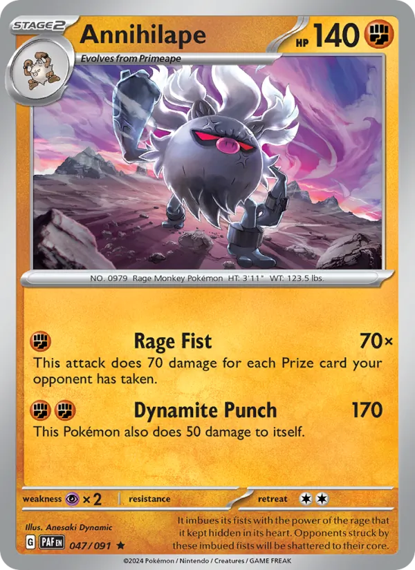 Annihilape - Paldean Fates Pokemon Card