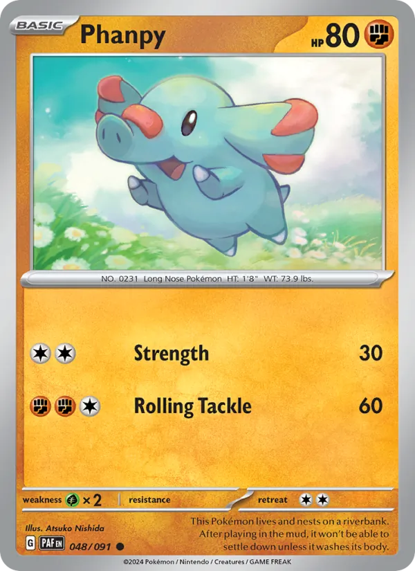 Phanpy - Paldean Fates Pokemon Card