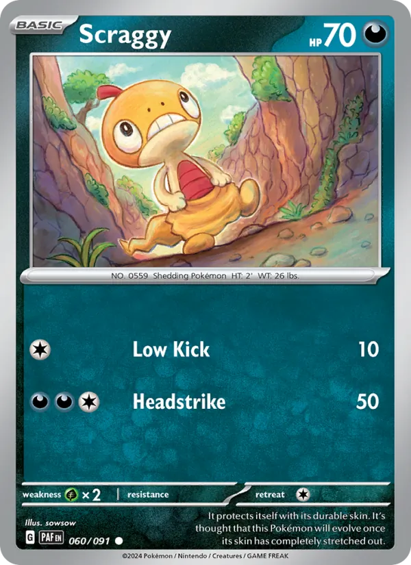 Scraggy - Paldean Fates Pokemon Card