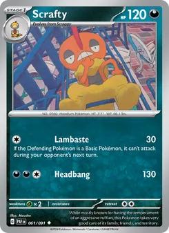 Scrafty - Paldean Fates