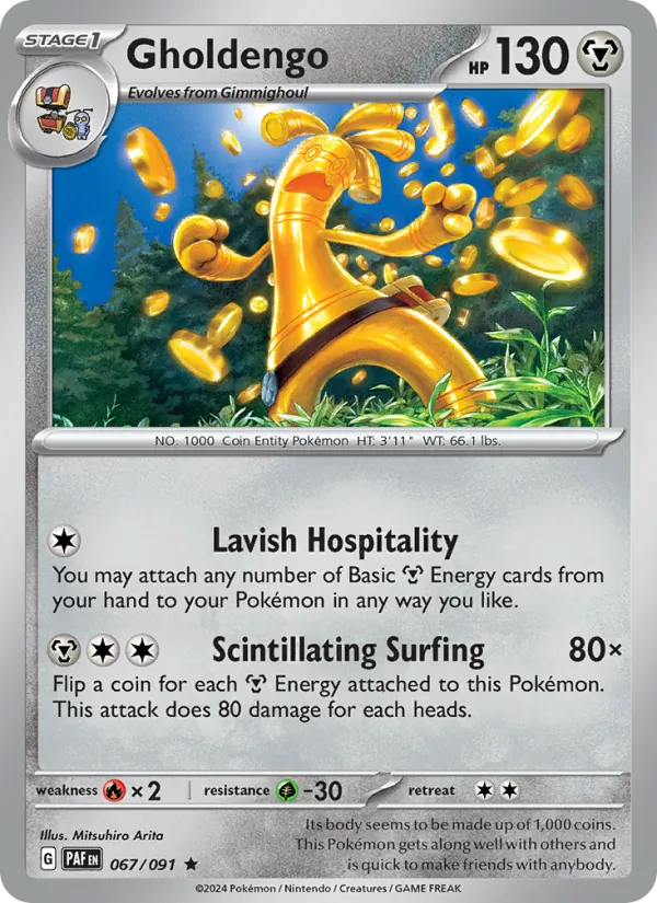 Gholdengo - Paldean Fates Pokemon Card