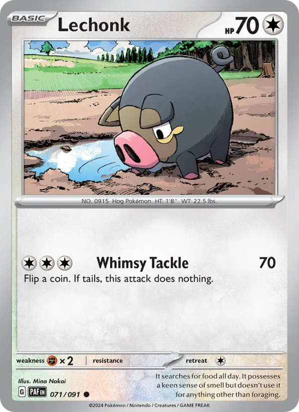 Lechonk - Paldean Fates Pokemon Card