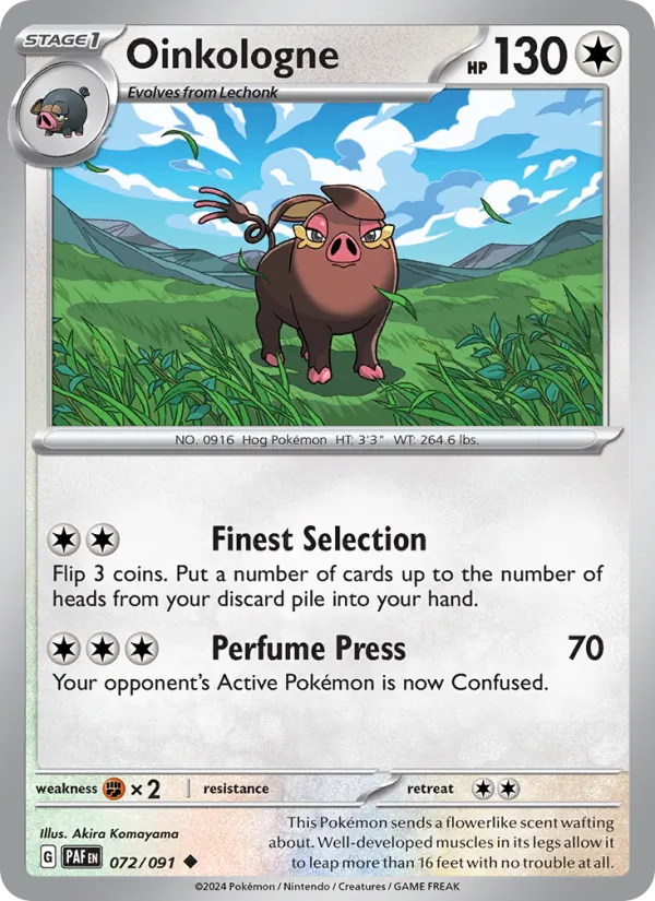 Oinkologne - Paldean Fates Pokemon Card