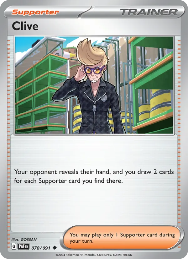 Clive - Paldean Fates Pokemon Card