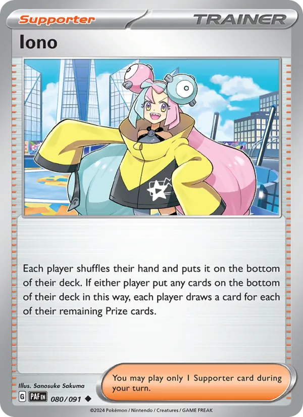 Iono - Paldean Fates Pokemon Card