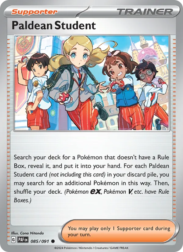 Paldean Student - Paldean Fates Pokemon Card