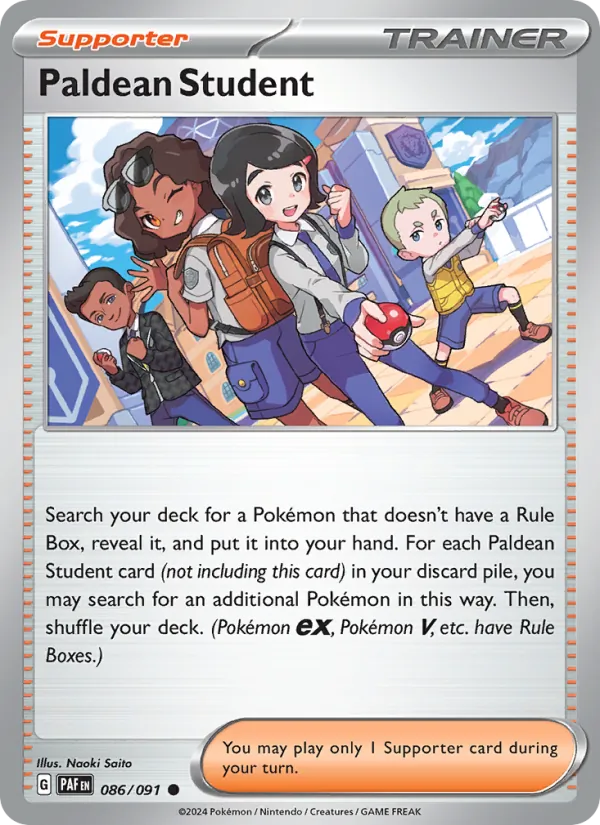 Paldean Student - Paldean Fates Pokemon Card
