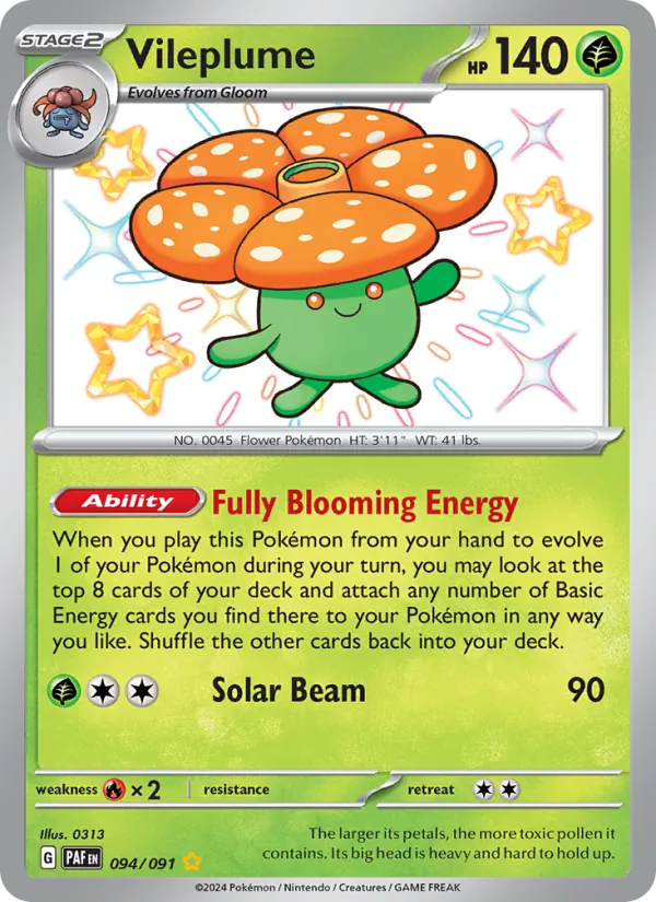 Vileplume - Paldean Fates Pokemon Card