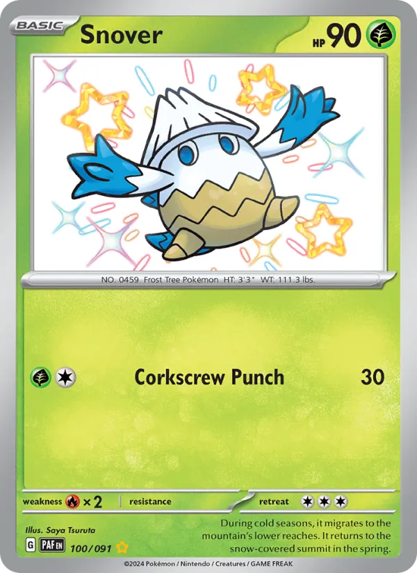 Snover - Paldean Fates Pokemon Card