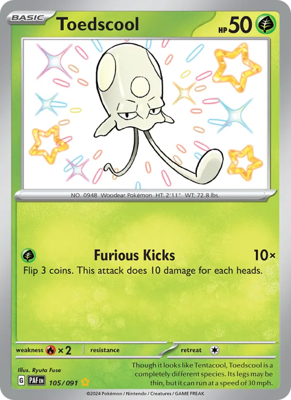 Toedscool - Paldean Fates Pokemon Card