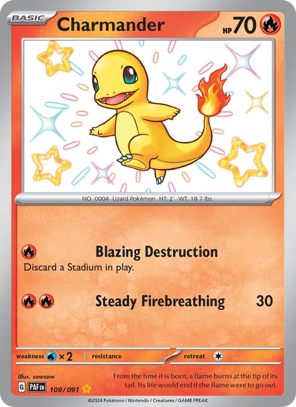 Charmander - Paldean Fates Pokemon Card