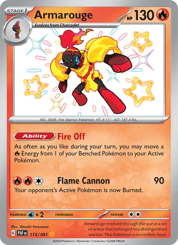 Armarouge - Paldean Fates Pokemon Card