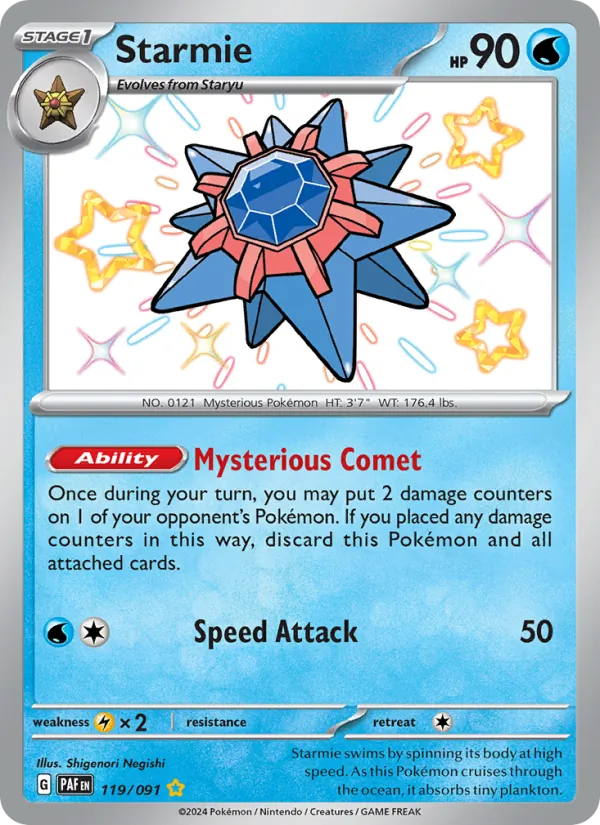 Starmie - Paldean Fates Pokemon Card