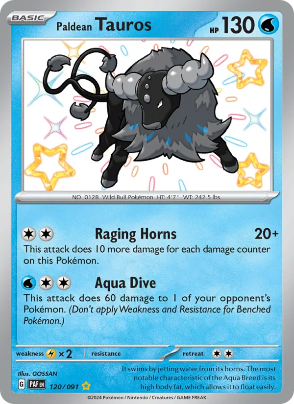 Paldean Tauros - Paldean Fates Pokemon Card