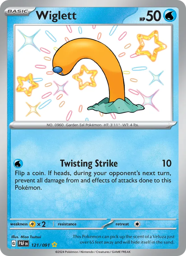 Wiglett - Paldean Fates Pokemon Card