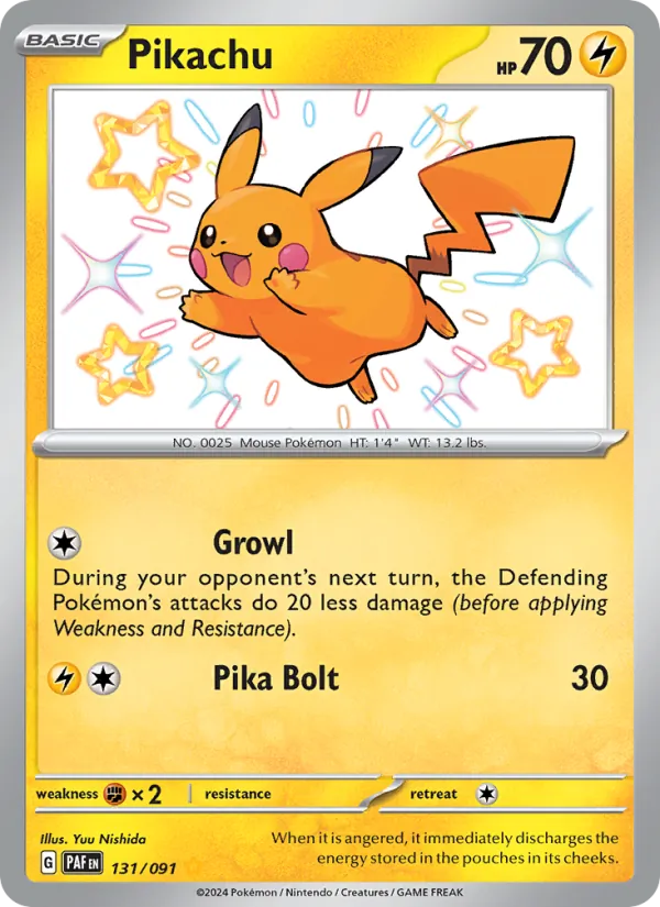 Pikachu - Paldean Fates Pokemon Card