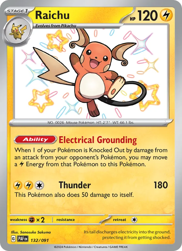 Raichu - Paldean Fates Pokemon Card