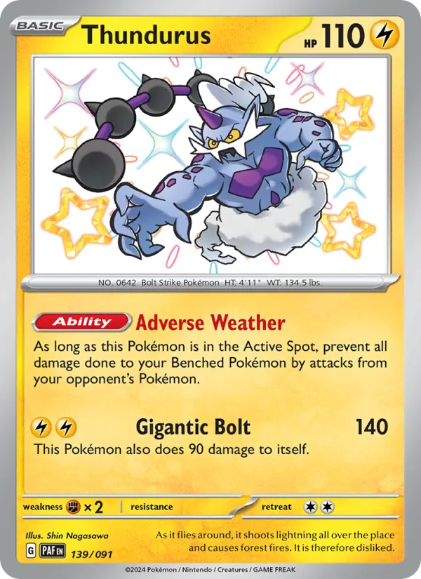 Thundurus - Paldean Fates Pokemon Card